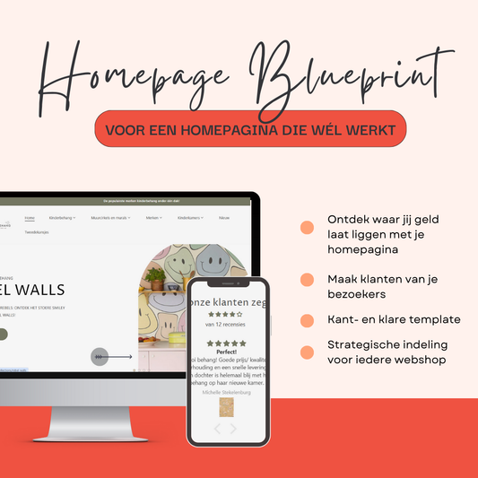 Homepagina template voor je webshop