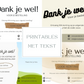 Printable bedankt kaartje voor webshop